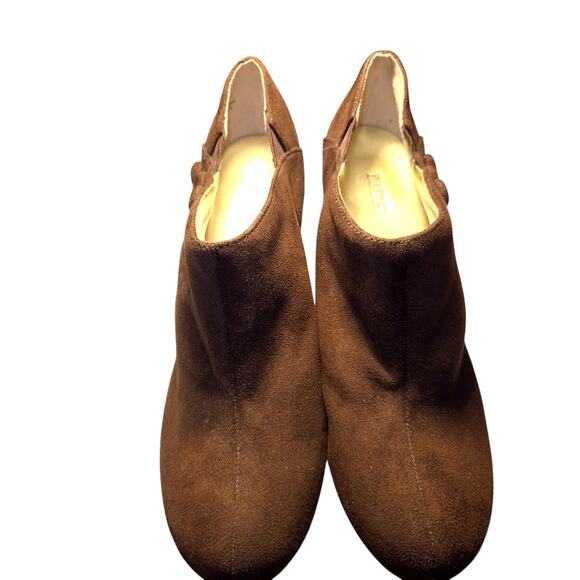 M.P.S. 9 Brown Women's Suede 4 Inch High Heel Ankle Boot Stiletto Shoes - Picture 2 of 7